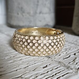 Host Pick! Vintage Gold and Enamel Bangle Bracelt Cuff